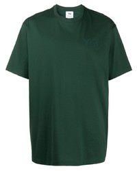 T-shirt girocollo verde scuro di Y-3