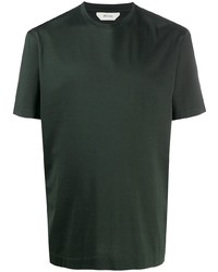 T-shirt girocollo verde scuro di Z Zegna
