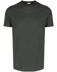 T-shirt girocollo verde scuro di Zanone