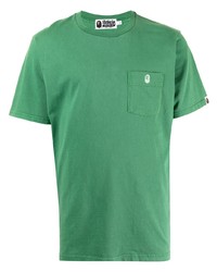 T-shirt girocollo verde di A Bathing Ape