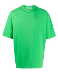 T-shirt girocollo verde di Acne Studios
