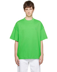 T-shirt girocollo verde di AMI Alexandre Mattiussi