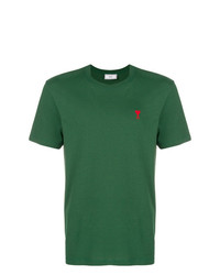 T-shirt girocollo verde di AMI Alexandre Mattiussi