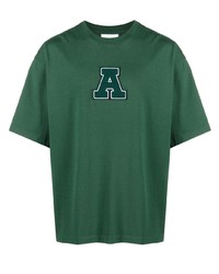 T-shirt girocollo verde di Axel Arigato