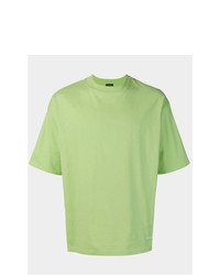 T-shirt girocollo verde di Balenciaga