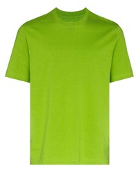 T-shirt girocollo verde di Bottega Veneta