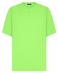 T-shirt girocollo verde di Dolce & Gabbana