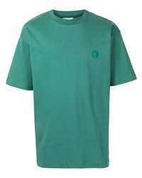 T-shirt girocollo verde di Drôle De Monsieur