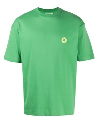 T-shirt girocollo verde di Drôle De Monsieur