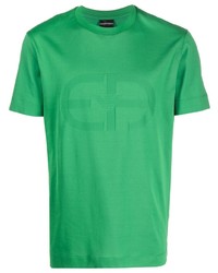 T-shirt girocollo verde di Emporio Armani