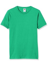 T-shirt girocollo verde di Fruit of the Loom