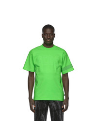 T-shirt girocollo verde di Gcds