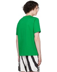 T-shirt girocollo verde di Bottega Veneta