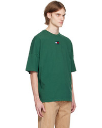 T-shirt girocollo verde di Tommy Jeans