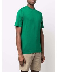 T-shirt girocollo verde di John Smedley