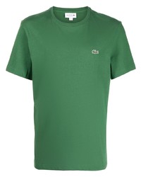 T-shirt girocollo verde di Lacoste
