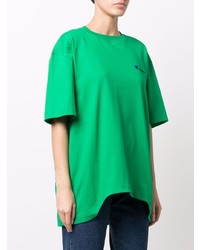 T-shirt girocollo verde di Ader Error