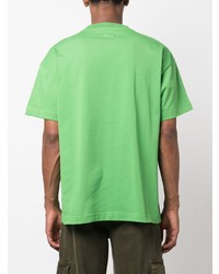 T-shirt girocollo verde di Flaneur Homme