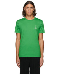 T-shirt girocollo verde di Moncler Genius