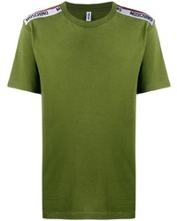 T-shirt girocollo verde di Moschino