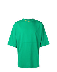 T-shirt girocollo verde di Palm Angels