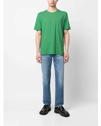 T-shirt girocollo verde di Drumohr