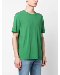 T-shirt girocollo verde di Drumohr