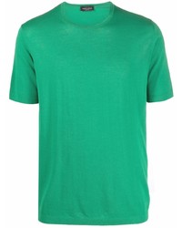 T-shirt girocollo verde di Roberto Collina