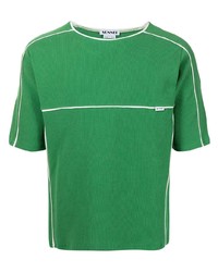 T-shirt girocollo verde di Sunnei