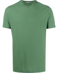 T-shirt girocollo verde di Zanone