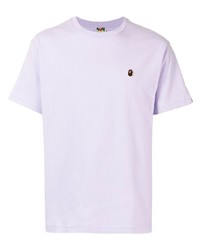 T-shirt girocollo viola chiaro di A Bathing Ape