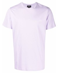 T-shirt girocollo viola chiaro di A.P.C.
