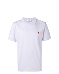 T-shirt girocollo viola chiaro di AMI Alexandre Mattiussi