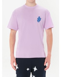 T-shirt girocollo viola chiaro di JW Anderson