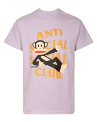 T-shirt girocollo viola chiaro di Anti Social Social Club