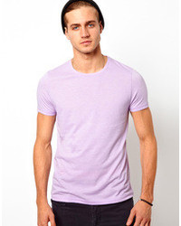 T-shirt girocollo viola chiaro di Asos