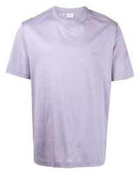 T-shirt girocollo viola chiaro di Brioni