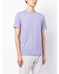 T-shirt girocollo viola chiaro di Sunspel