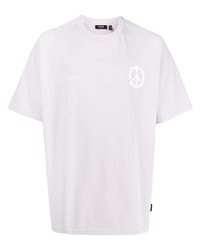 T-shirt girocollo viola chiaro di FIVE CM