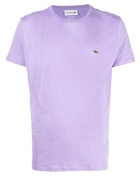 T-shirt girocollo viola chiaro di Lacoste