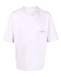 T-shirt girocollo viola chiaro di Lemaire
