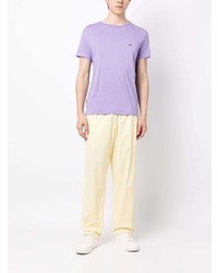 T-shirt girocollo viola chiaro di Lacoste