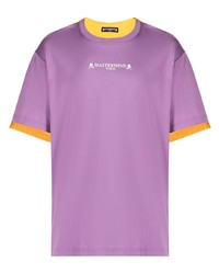 T-shirt girocollo viola chiaro di Mastermind Japan