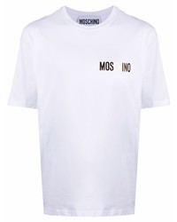 T-shirt girocollo viola chiaro di Moschino