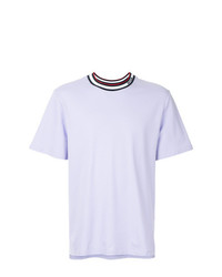 T-shirt girocollo viola chiaro di MSGM