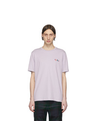 T-shirt girocollo viola chiaro di Paul Smith