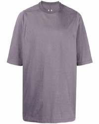 T-shirt girocollo viola chiaro di Rick Owens