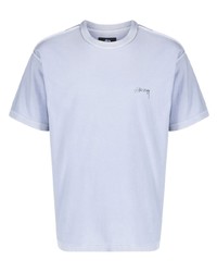 T-shirt girocollo viola chiaro di Stussy