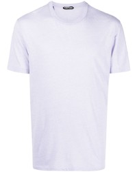 T-shirt girocollo viola chiaro di Tom Ford