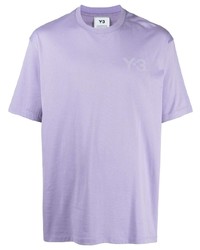T-shirt girocollo viola chiaro di Y-3
